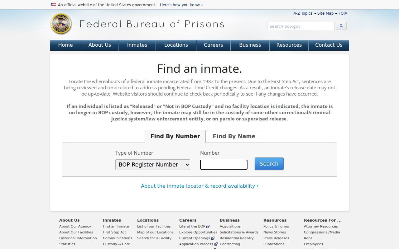 Washington County arrest lookup federal inmate locator